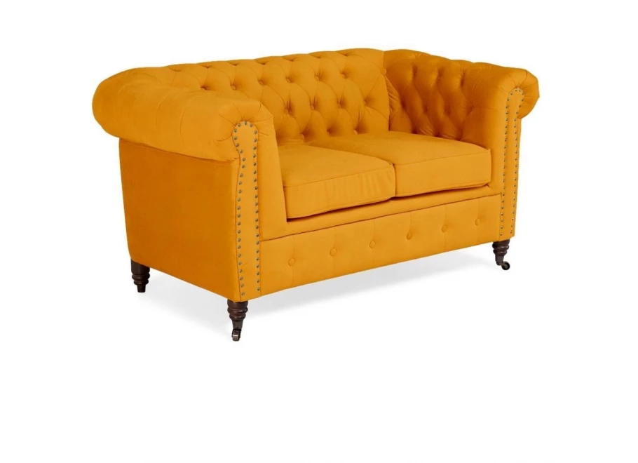 Sofa dwuosobowa pikowana Chesterfield VINCENT
