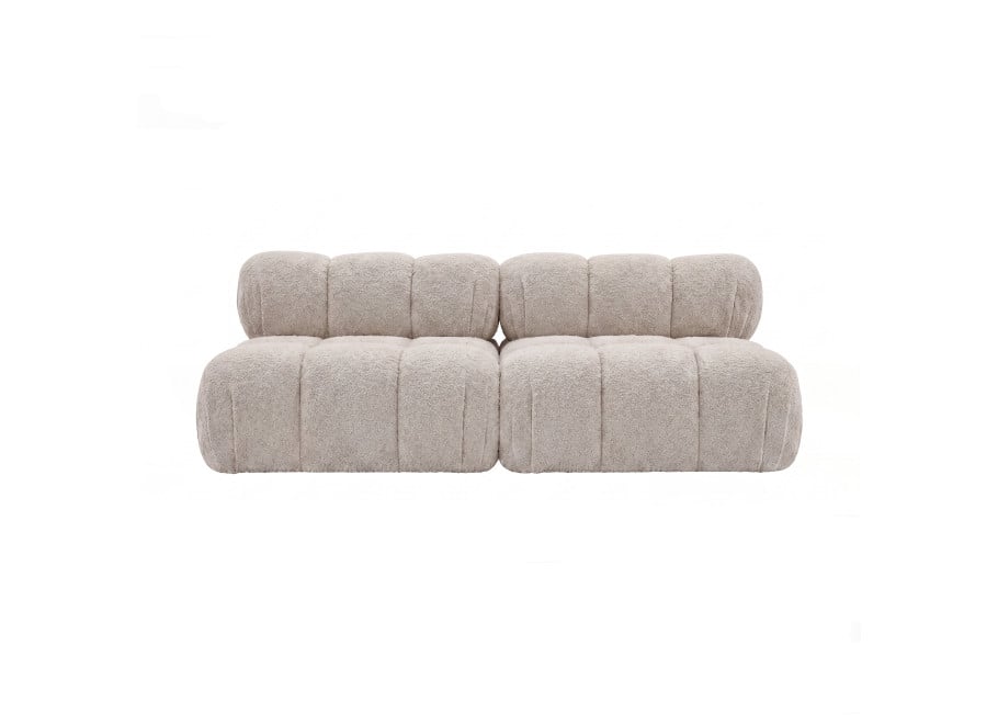 Sofa modułowa Novanti 1 w pluszowej, beżowej tk. Abriamo 3 - Abriamo 3