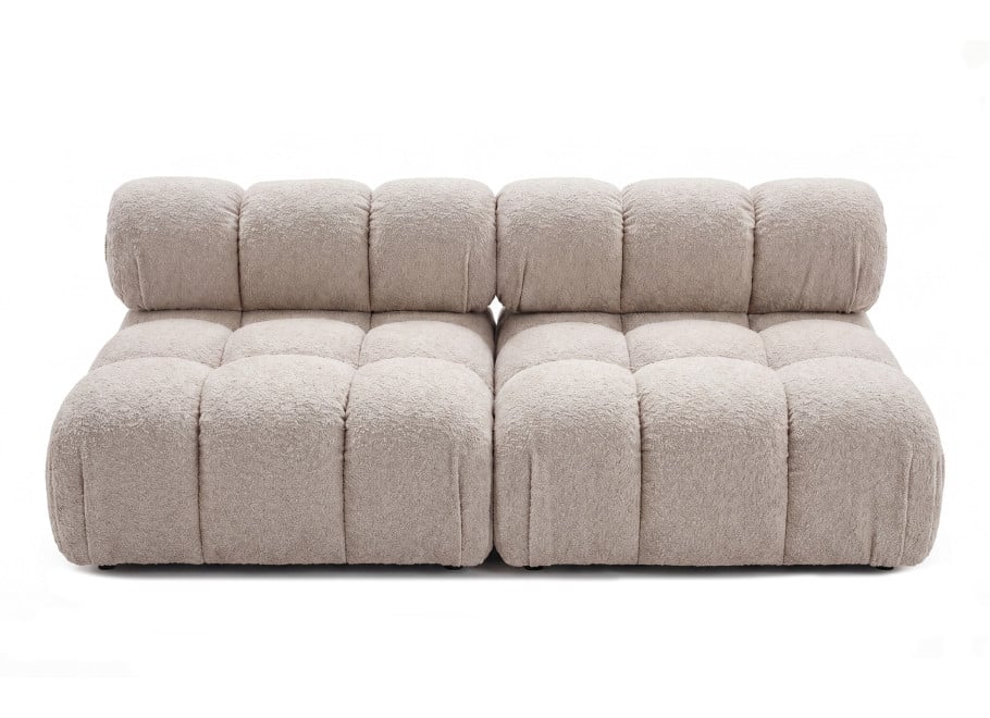 Sofa modułowa Novanti 1 w pluszowej, beżowej tk. Abriamo 3 - Abriamo 3
