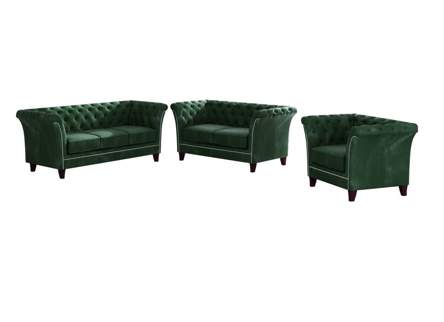 Zestaw mebli pikowanych glamour 3+2+1 HASSO - Riviera 38