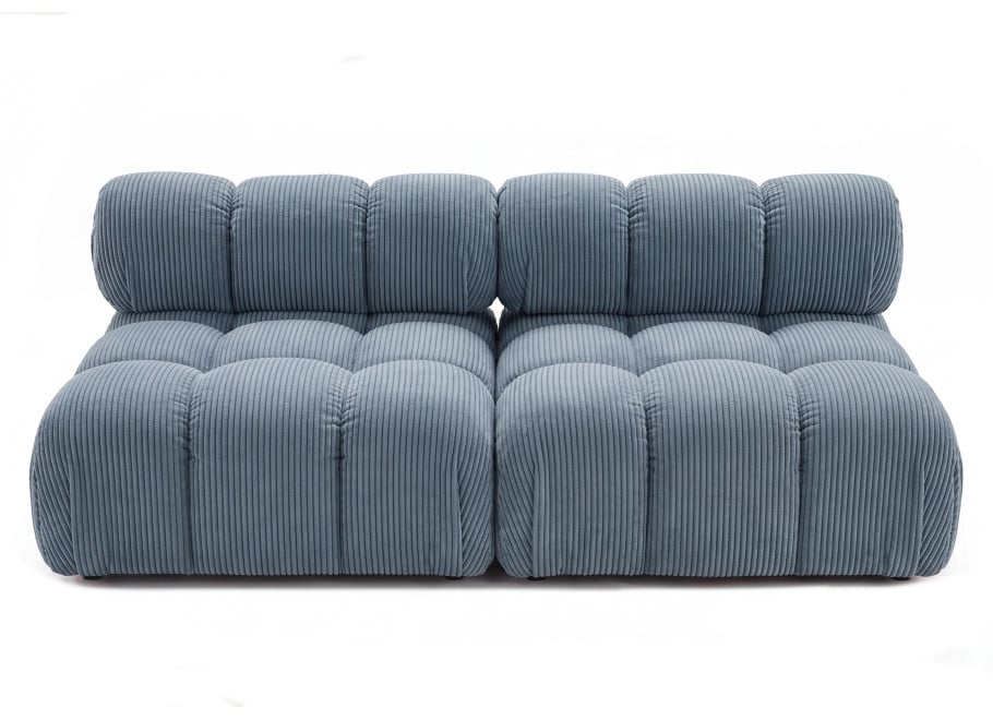 Sofa modułowa Novanti 1 w sztruksowej niebieskiej tk. Lincoln 70D - Lincoln 70D