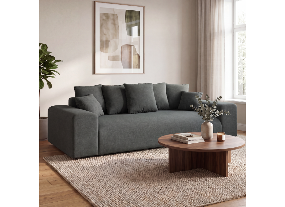 Sofa z funkcją spania Cleo czteroosobowa nowoczesna do salonu - Wind 75
