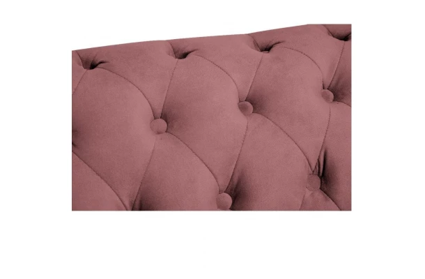 Sofa dwuosobowa z funkcją spania pikowana glamour Chesterfield VINCENT - praktyczne