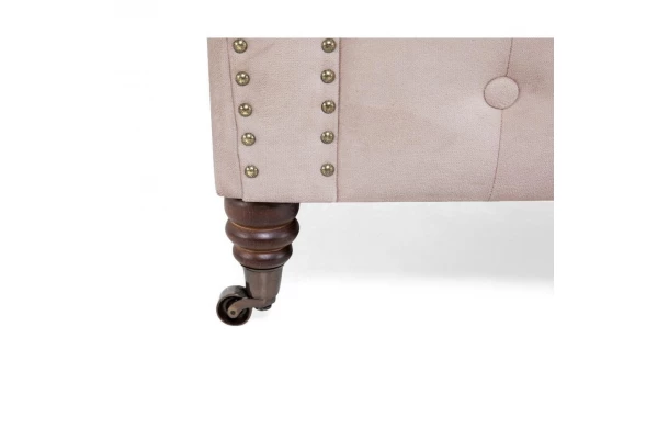 Sofa dwuosobowa z funkcją spania pikowana glamour Chesterfield VINCENT - design i funkcjonalnosc w parze