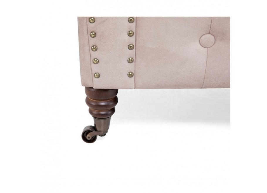 Sofa dwuosobowa z funkcją spania pikowana glamour Chesterfield VINCENT 12
