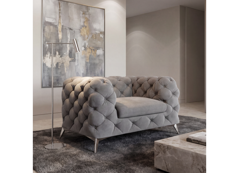 Fotel pikowany TEO chesterfield - Riviera 91
