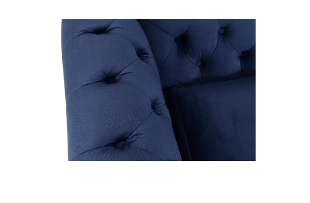 Sofa dwuosobowa z funkcją spania pikowana glamour Chesterfield VINCENT - design i funkcjonalnosc w parze