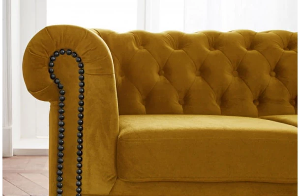 Narożnik pięcioosobowy pikowany Chesterfield FELIX 3+OT - design i funkcjonalnosc w parze