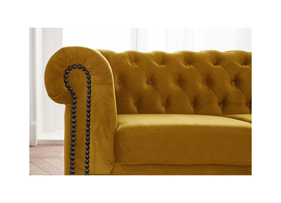 Narożnik pięcioosobowy pikowany Chesterfield FELIX 3+OT 11