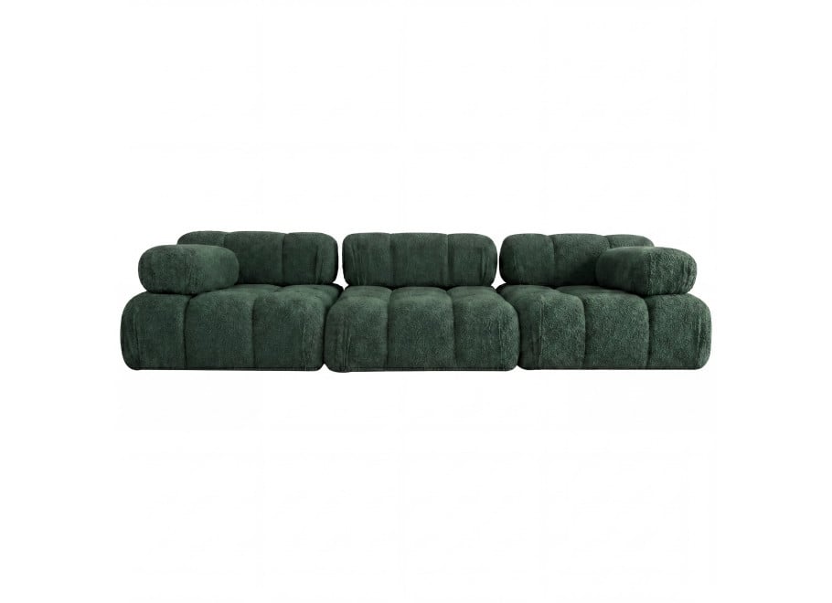 Sofa modułowa Manzoni 2 w ciemnozielonej tkaninie boucle, Catch me 12 - Catch me 12