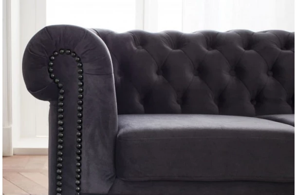 Narożnik pięcioosobowy pikowany Chesterfield FELIX 3+OT - design i funkcjonalnosc w parze