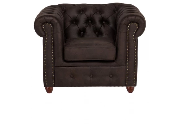 Fotel pikowany chesterfield VINCENT - nowoczesne