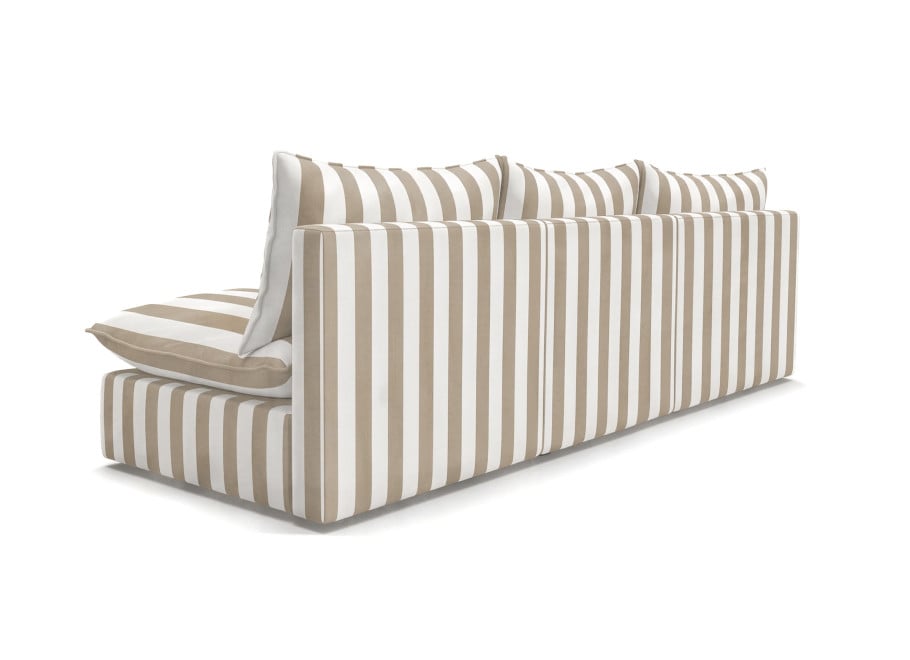 Beżowa sofa modułowa ogrodowa Marvella 1 wodoodporna tkanina outdoor 5