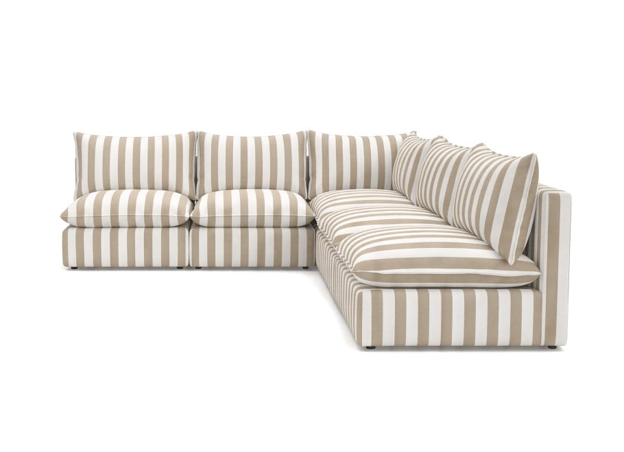 Sofa ogrodowa modułowa Marvella 2 Beżowy narożnik tarasowy outdoor 2