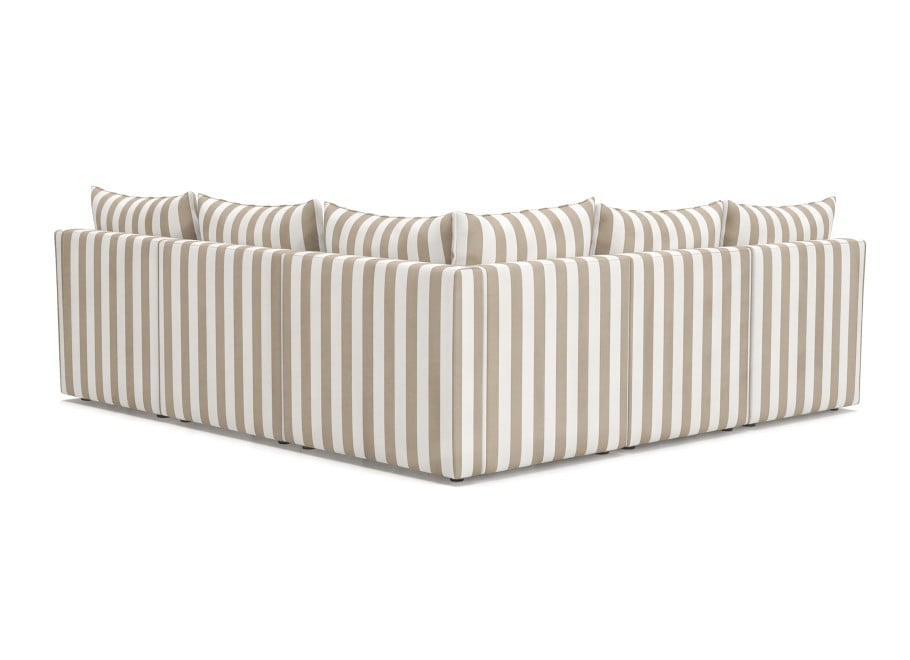 Sofa ogrodowa modułowa Marvella 2 Beżowy narożnik tarasowy outdoor 5