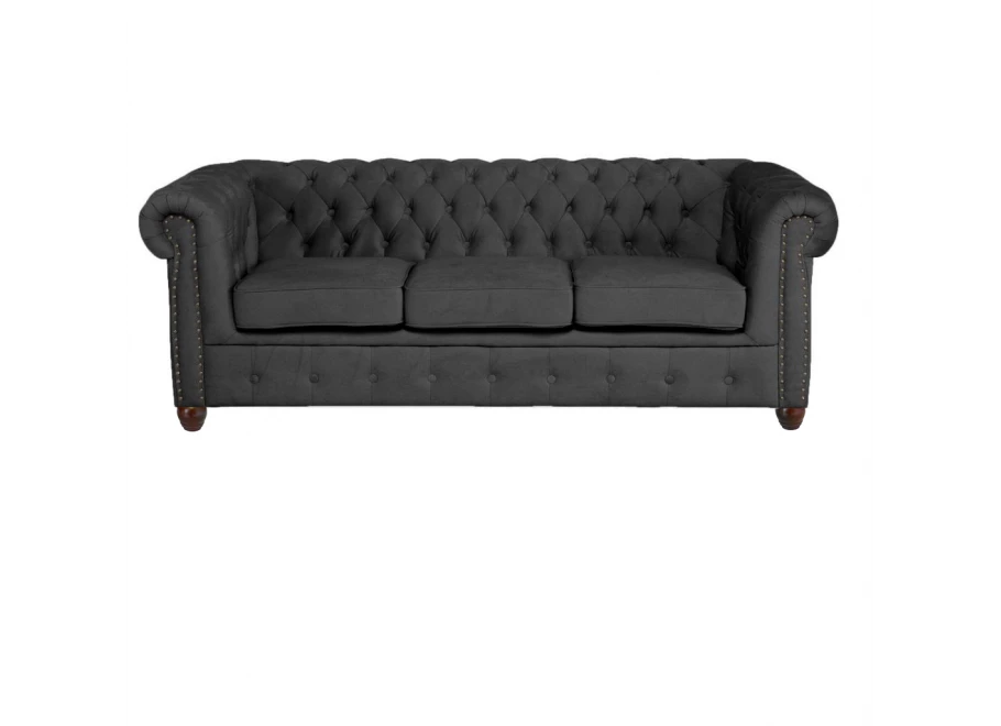 Sofa trzyosobowa pikowana Chesterfield VINCENT