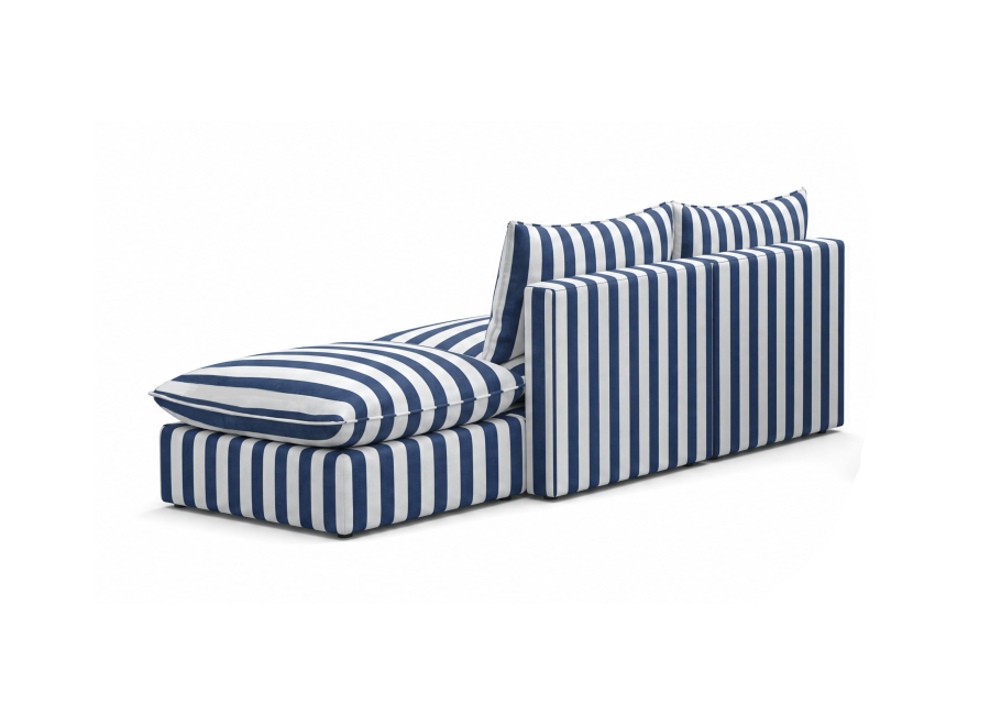 Niebieska sofa ogrodowa Marvella 3 - modułowa wodoodporna outdoor UV 4