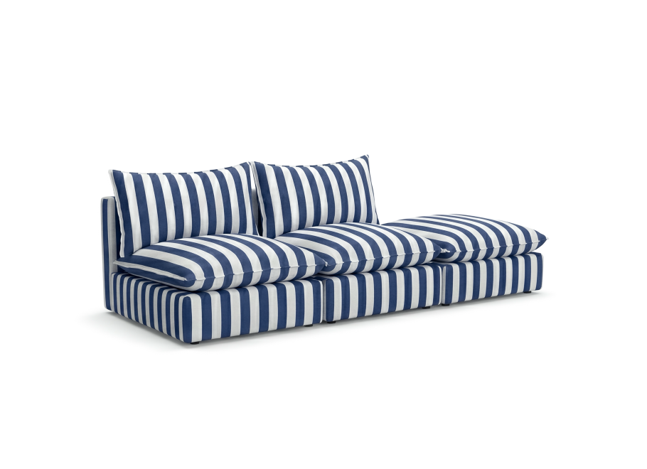 Niebieska sofa ogrodowa Marvella 3 - modułowa wodoodporna outdoor UV 2