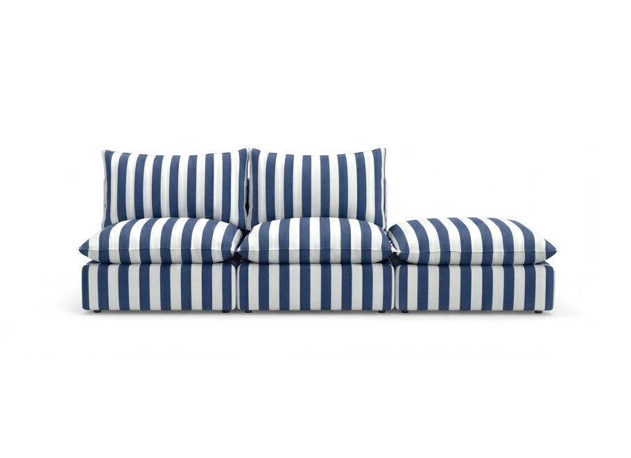 Niebieska sofa ogrodowa Marvella 3 - modułowa wodoodporna outdoor UV 3