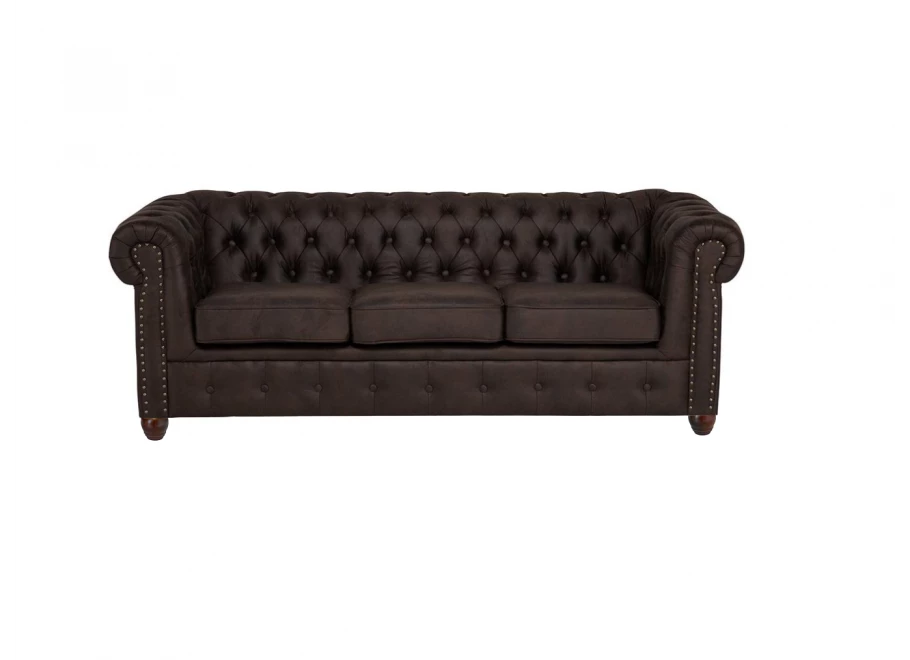 Sofa trzyosobowa pikowana Chesterfield VINCENT