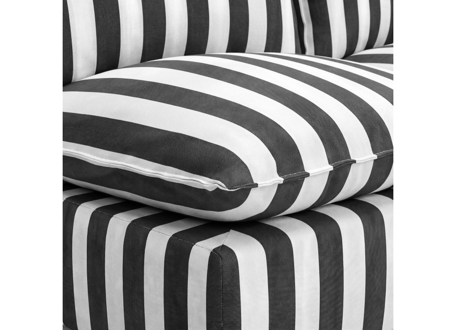 Czarna sofa ogrodowa Marvella 3 - modułowa sofa z wodoodpornej tkaniny outdoor 4