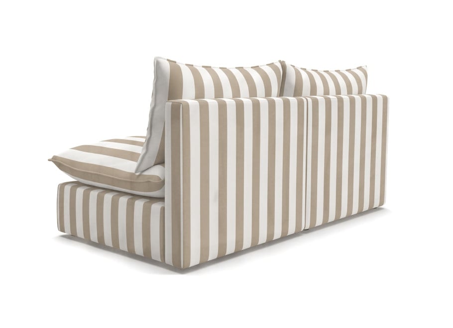 Modułowa sofa tarasowa Marvella 4 beżowa 2-osobowa z tkaniny outdoor 5