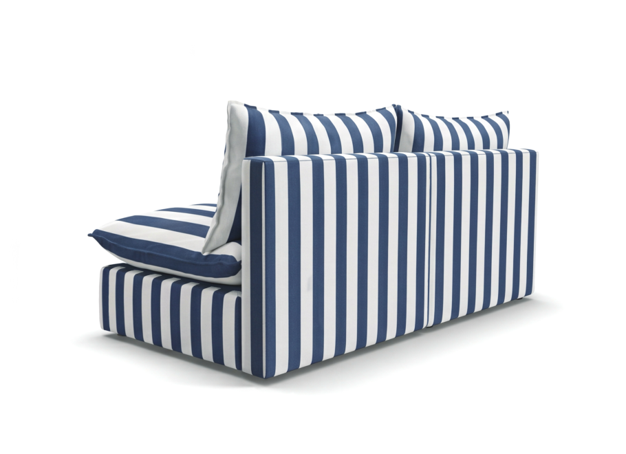 Mała sofa ogrodowa Marvella 4 - modułowa niebieska z tkaniny outdoor 4