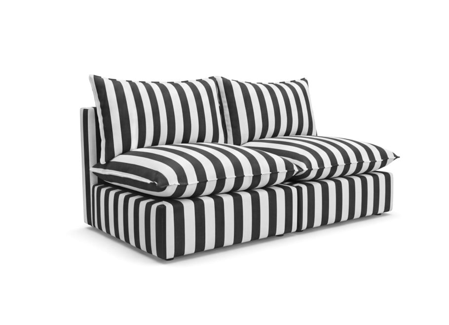 Sofa ogrodowa Marvella 4 czarno-biała sofa modułowa na taras outdoor 2