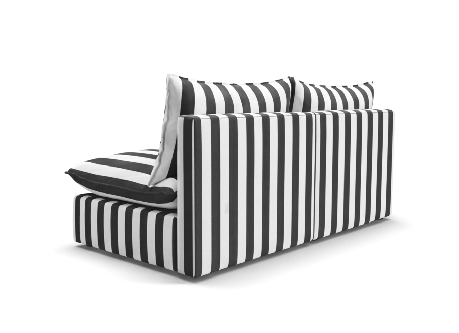 Sofa ogrodowa Marvella 4 czarno-biała sofa modułowa na taras outdoor 3