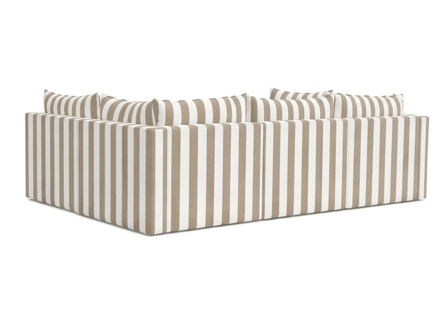 Modułowa sofa ogrodowa Marvella 5 beżowa z wodoodpornej tkaniny outdoor 4