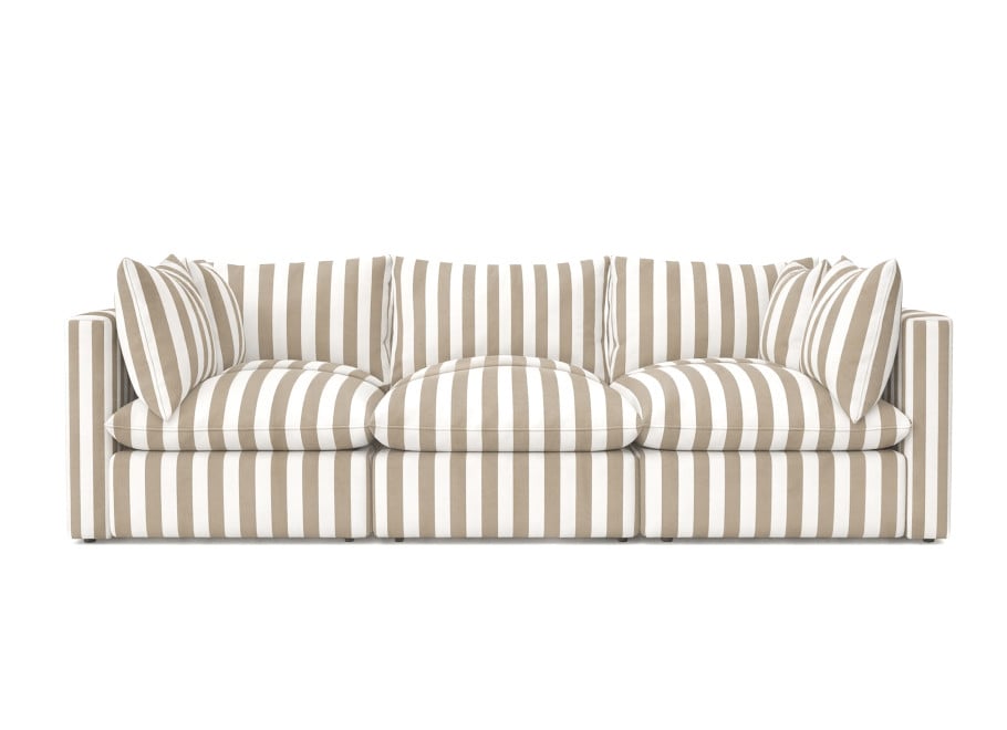 Modułowa sofa ogrodowa Marvella 5 beżowa z wodoodpornej tkaniny outdoor 3