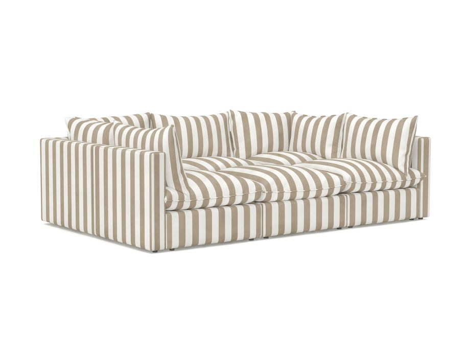 Modułowa sofa ogrodowa Marvella 5 beżowa z wodoodpornej tkaniny outdoor 2