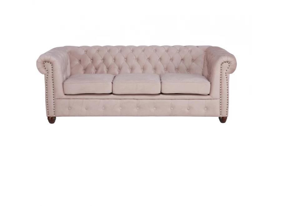 Sofa trzyosobowa pikowana Chesterfield VINCENT