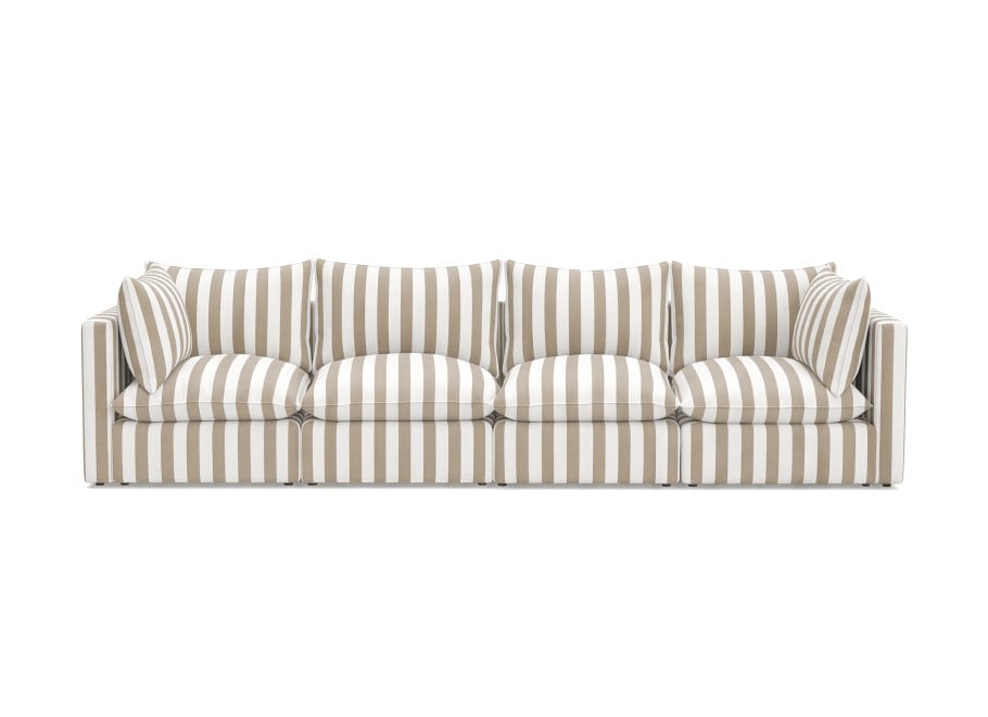 Modułowa sofa ogrodowa Marvella 7 beżowa z wodoodpornej tkaniny outdoor 3
