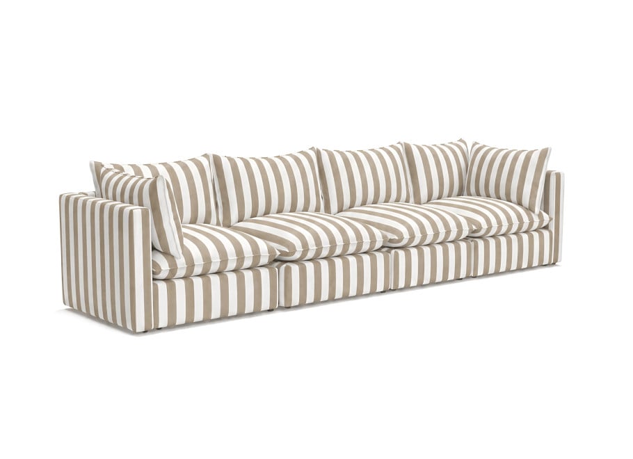 Modułowa sofa ogrodowa Marvella 7 beżowa z wodoodpornej tkaniny outdoor 2