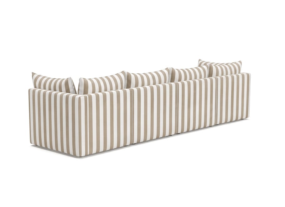 Modułowa sofa ogrodowa Marvella 7 beżowa z wodoodpornej tkaniny outdoor 4
