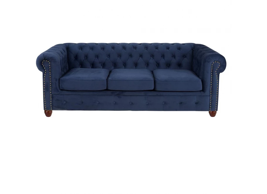 Sofa trzyosobowa pikowana Chesterfield VINCENT