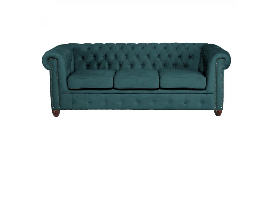 Sofa trzyosobowa pikowana Chesterfield VINCENT