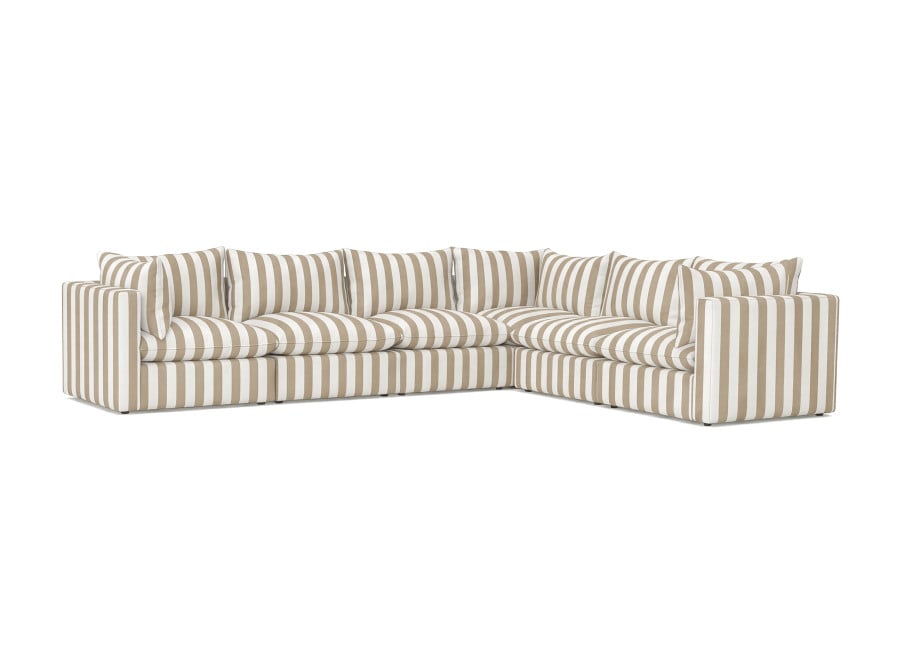 Beżowa sofa ogrodowa Marvella 8 - luksusowy modułowy narożnik outdoor 2