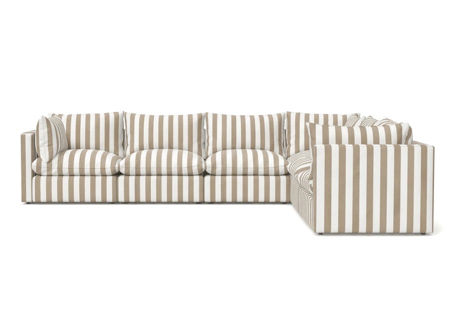 Beżowa sofa ogrodowa Marvella 8 - luksusowy modułowy narożnik outdoor 3