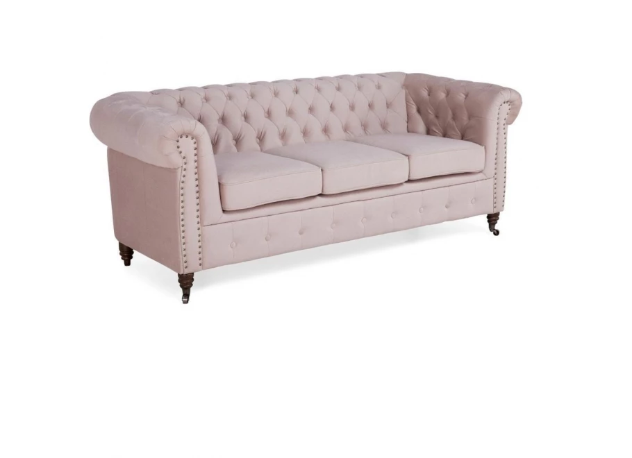 Sofa trzyosobowa pikowana Chesterfield VINCENT