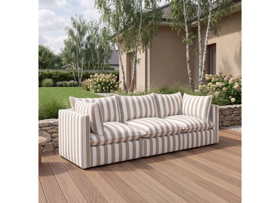 Beżowa sofa modułowa Marvella 9 nowoczesne meble ogrodowe outdoor