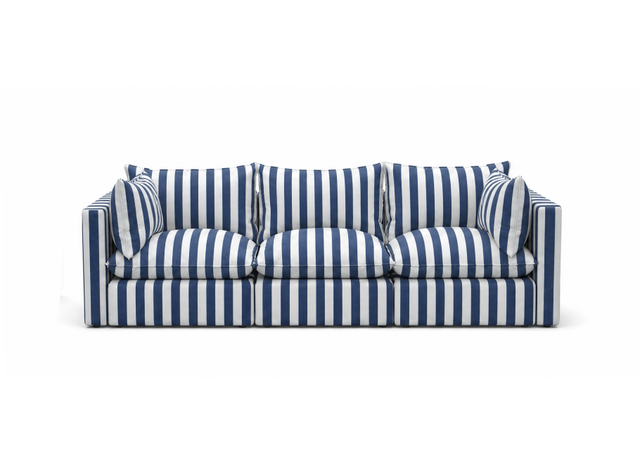 Niebieska sofa modułowa Marvella 9 - luksusowa z trwałej tkaniny outdoor 2
