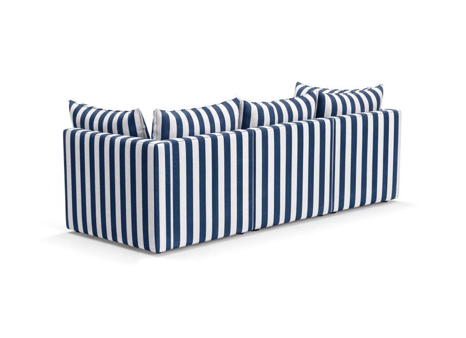 Niebieska sofa modułowa Marvella 9 - luksusowa z trwałej tkaniny outdoor 4
