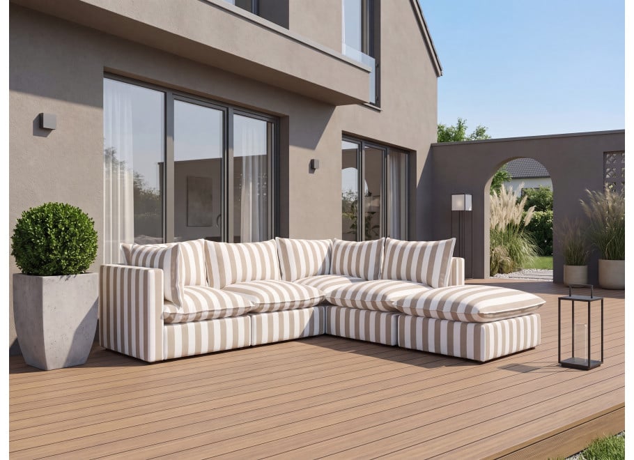 Modułowy narożnik ogrodowy Marvella 10 Nowoczesna sofa Outdoor 6