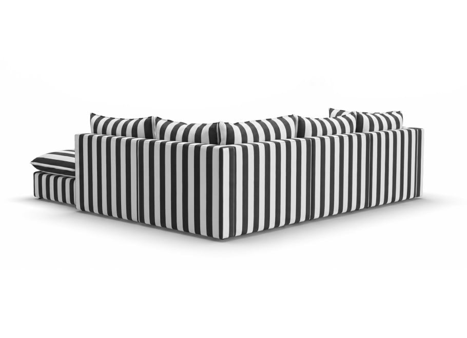 Modułowa sofa ogrodowa Marvella 10 Czarna - Meble na taras Outdoor 5