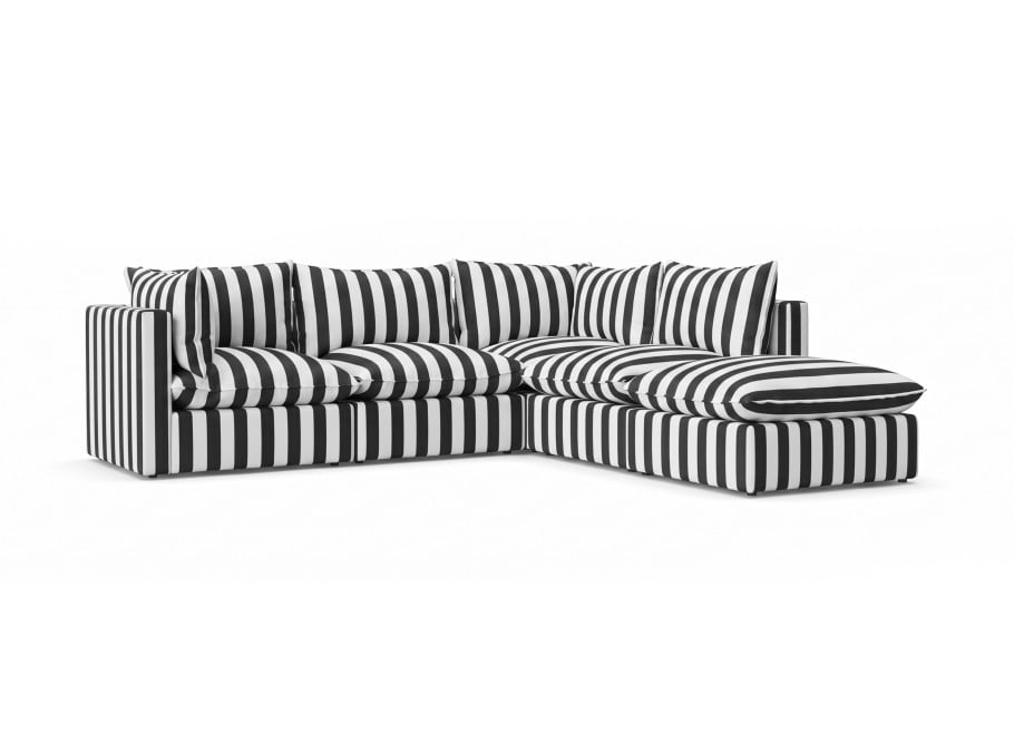 Modułowa sofa ogrodowa Marvella 10 Czarna - Meble na taras Outdoor 2