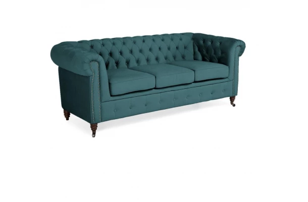 Sofa trzyosobowa pikowana Chesterfield VINCENT - design i funkcjonalnosc w parze