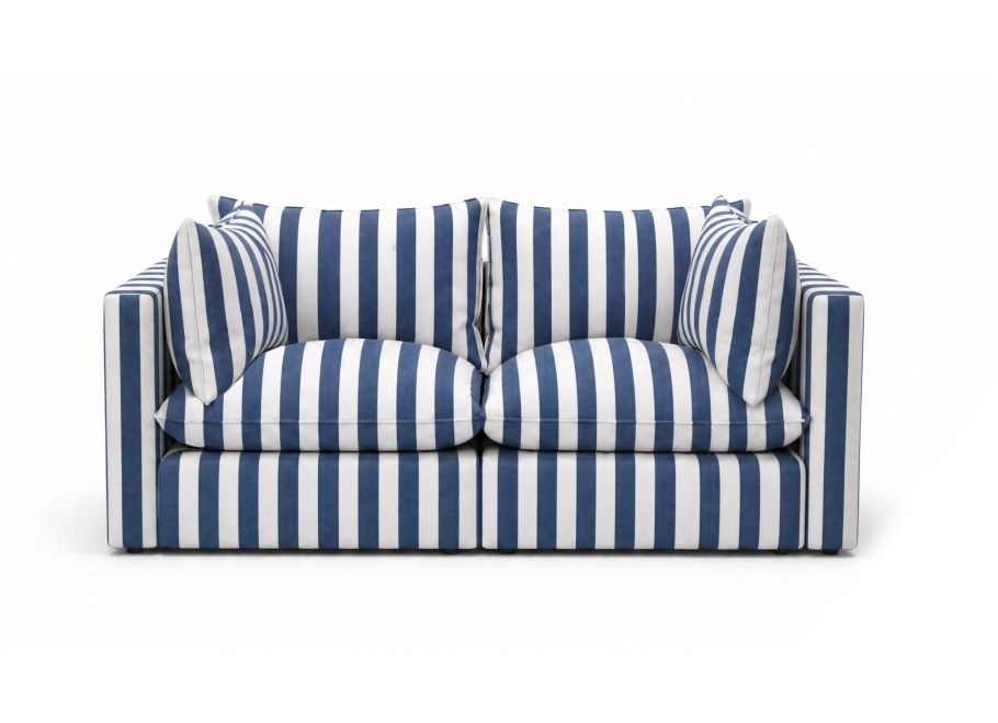 Niebieska sofa ogrodowa Marvella 11 Mała kanapa modułowa Outdoor 3