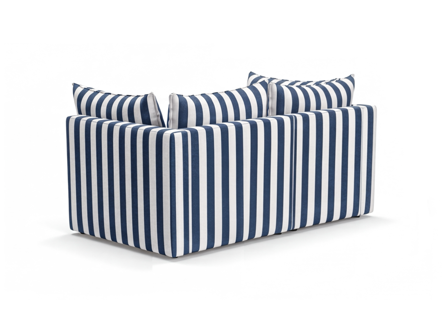Niebieska sofa ogrodowa Marvella 11 Mała kanapa modułowa Outdoor 5